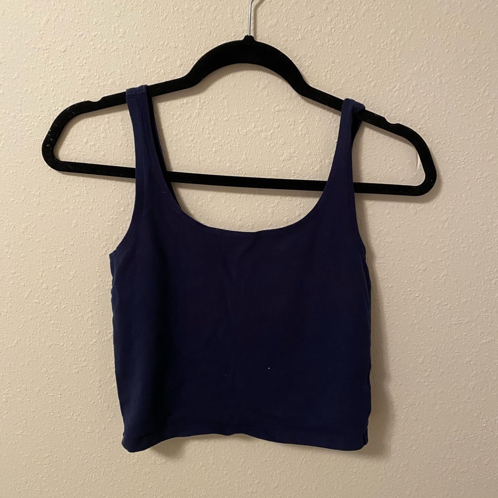 Navy Crop Top